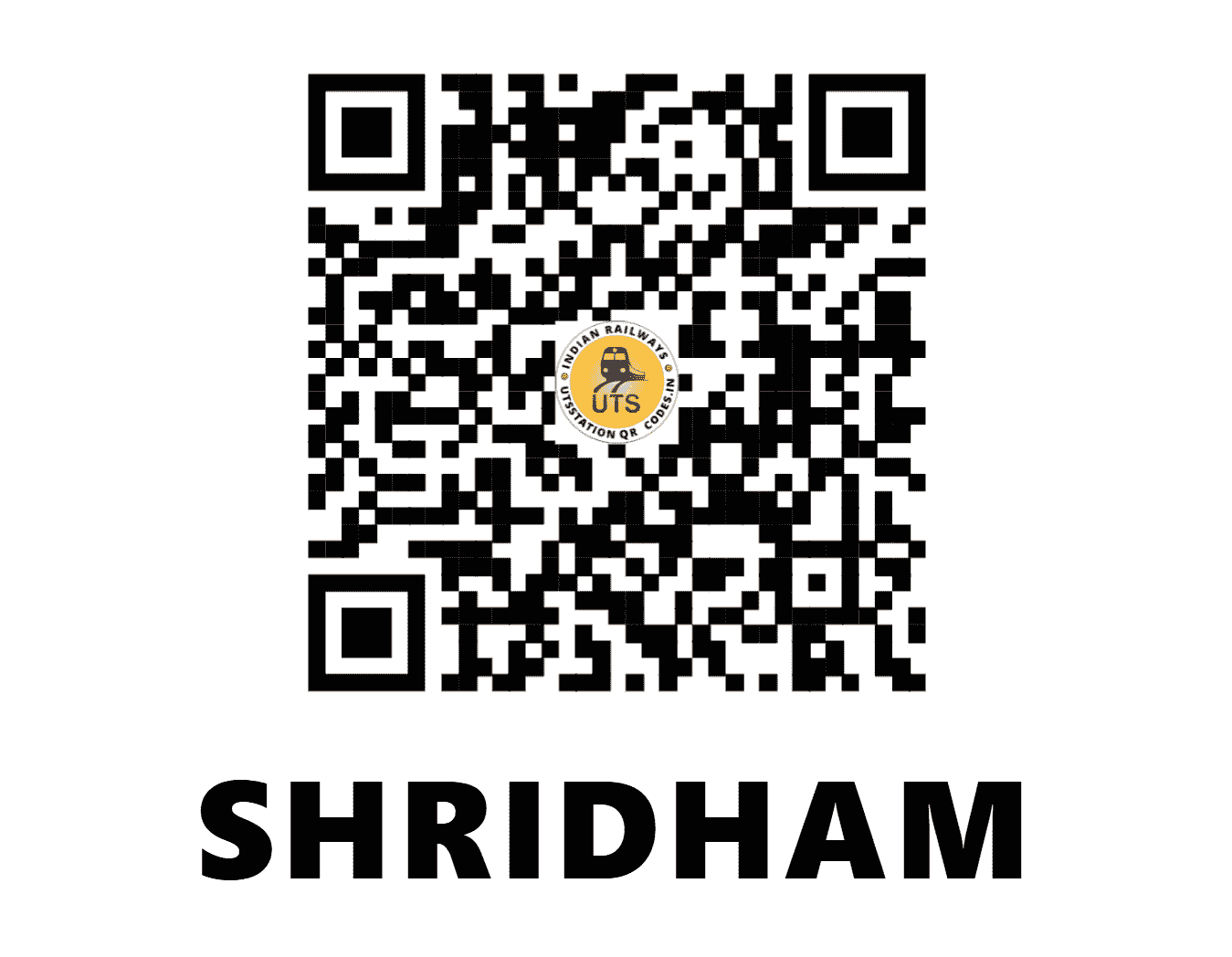 UTS QR Code for SHRIDHAM - SRID (WC - MADHYA PRADESH)